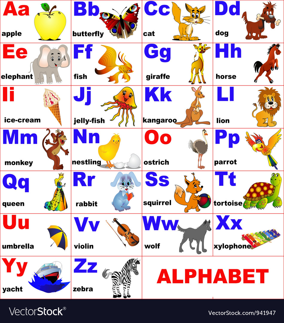 Alphabet Cards Background Royalty Free Vector Image