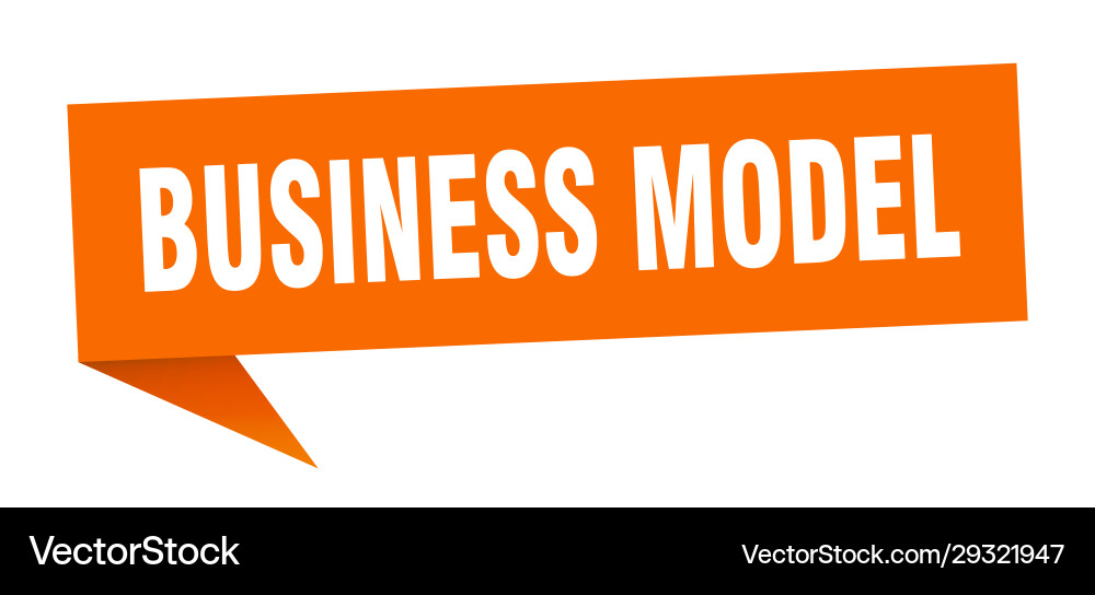 Business model speech bubble Royalty Free Vector Image