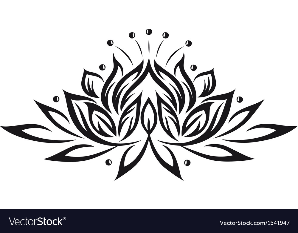 Lotus flower design element Royalty Free Vector Image