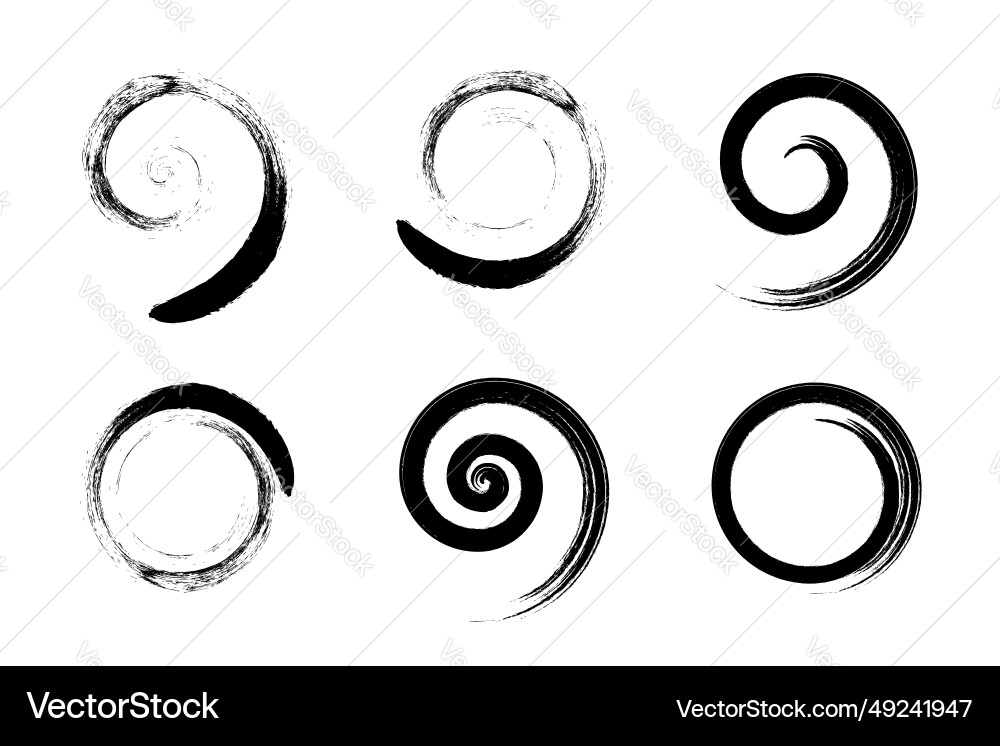 Spiral design elements Royalty Free Vector Image