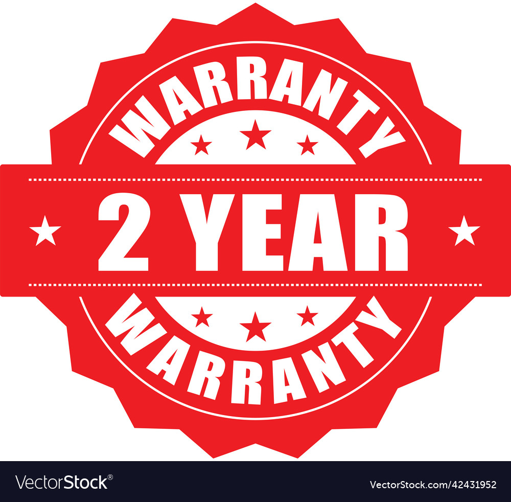 2 year warranty stamp logo image Royalty Free Vector Image