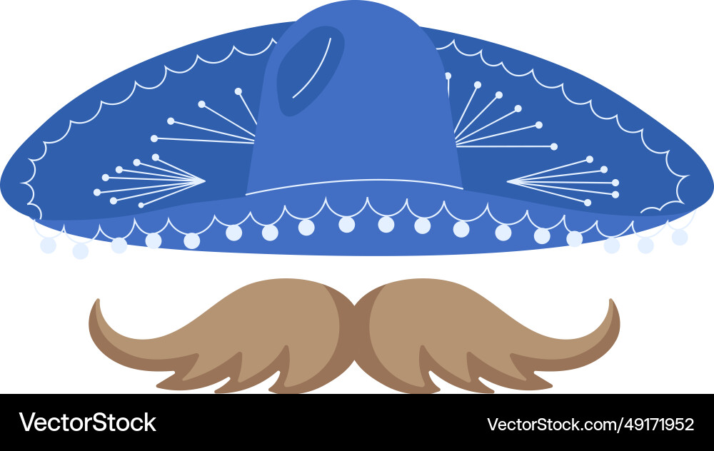 Basic mexican props Royalty Free Vector Image - VectorStock