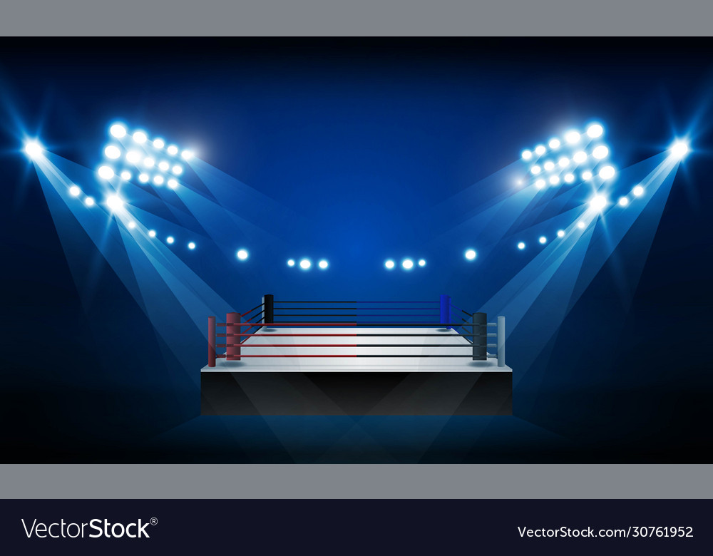 Boxing ring arena and spotlight floodlights design