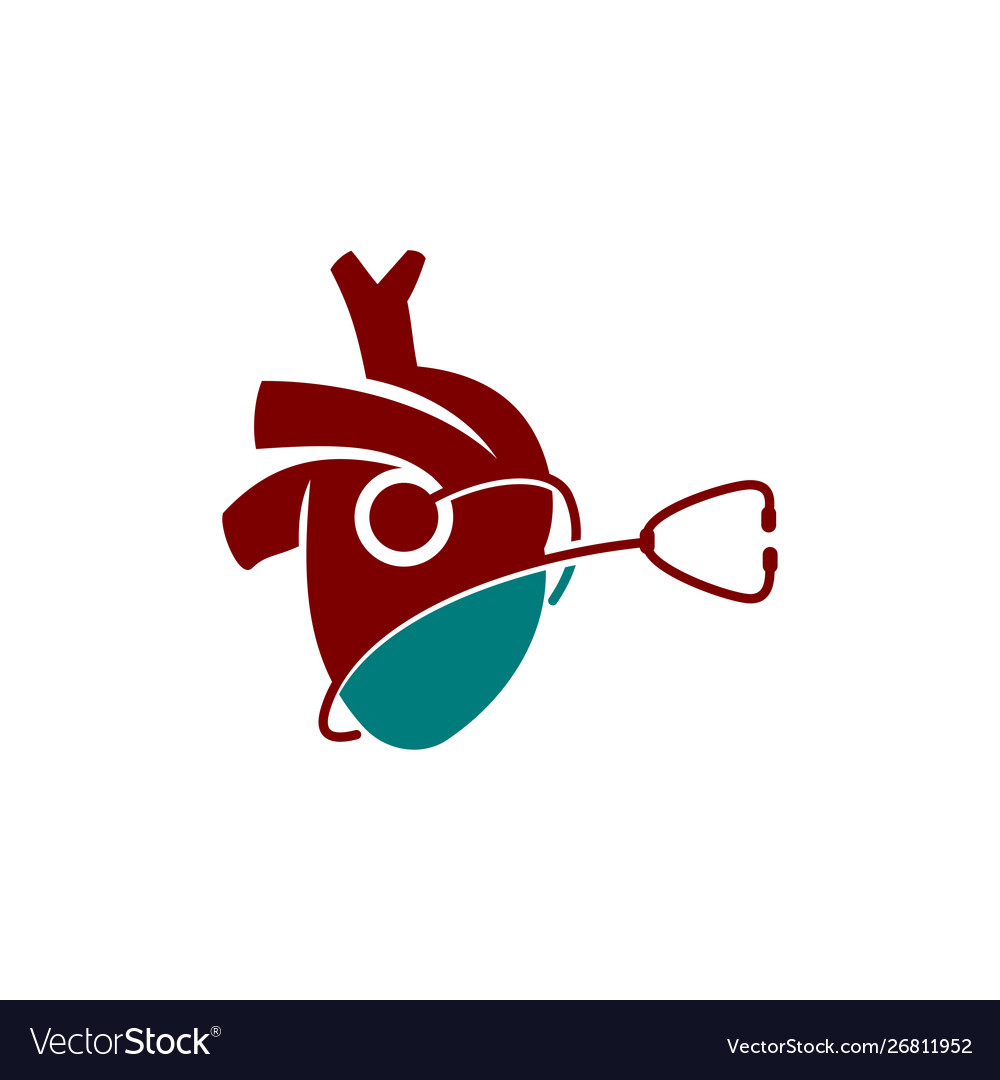 Heart attack risk logo icon design Royalty Free Vector Image