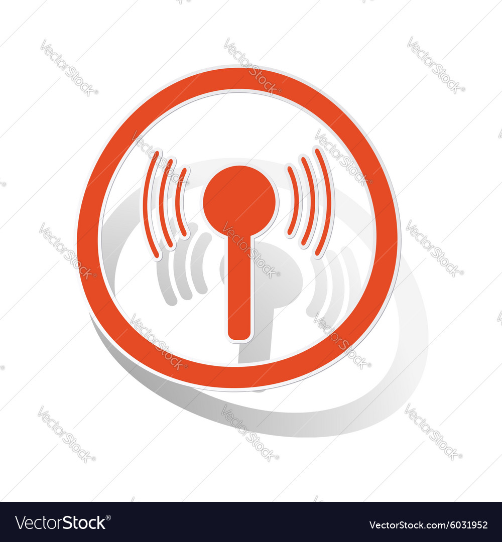 Signal sign sticker orange