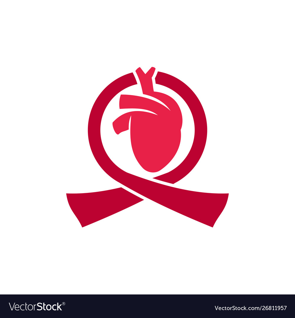 Heart attack risk logo icon design Royalty Free Vector Image