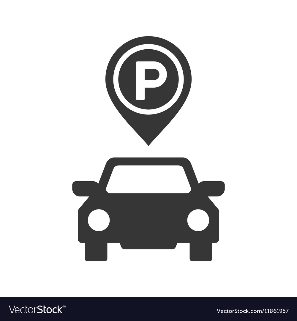 Parking Icon On White Background Royalty Free Vector Image 1296