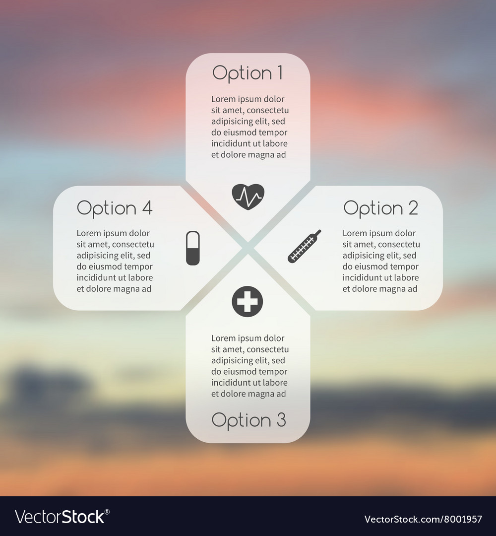 Plus sign infographic template for diagram Vector Image