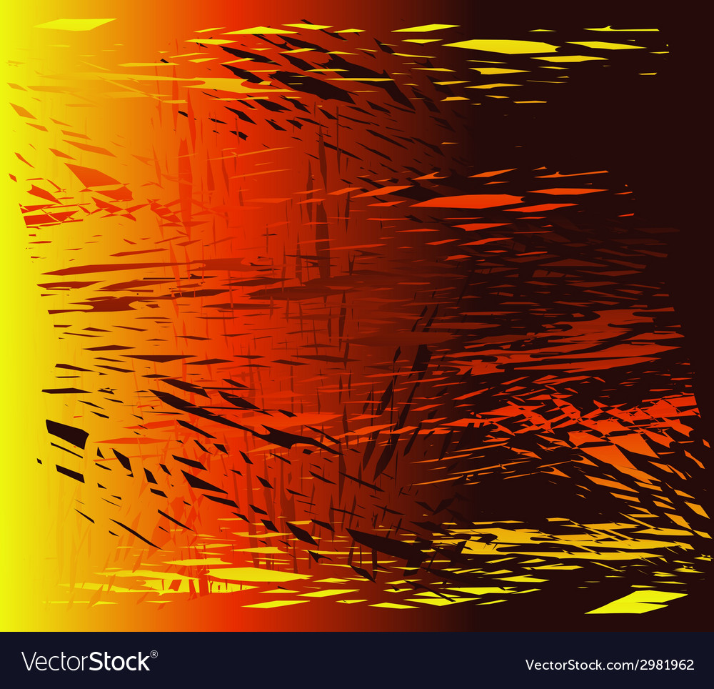 Broken glass dark orange background Royalty Free Vector