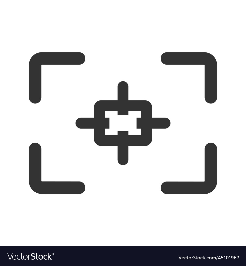 Camera focus point icon Royalty Free Vector Image