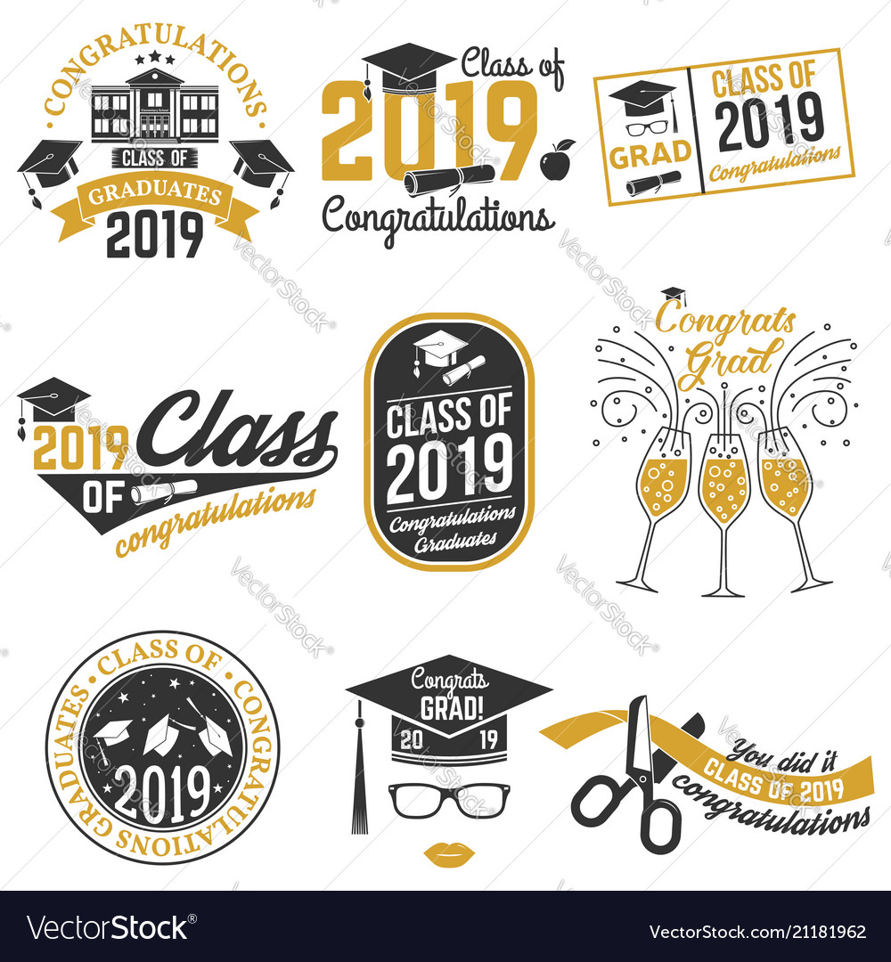 Class 2019 badge Royalty Free Vector Image - VectorStock