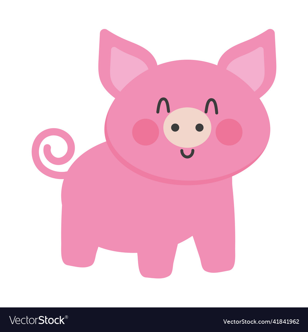 Cute pig icon Royalty Free Vector Image - VectorStock