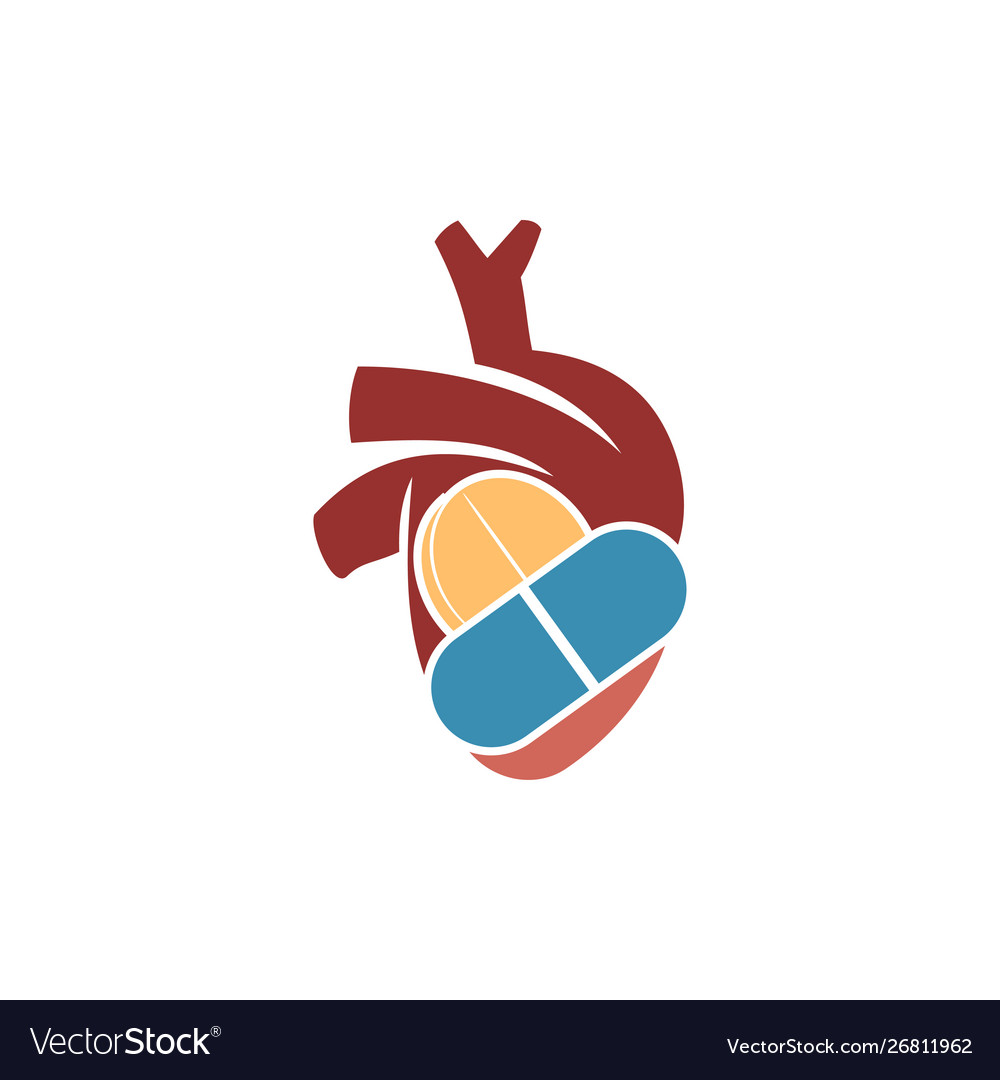 Heart attack risk logo icon design Royalty Free Vector Image