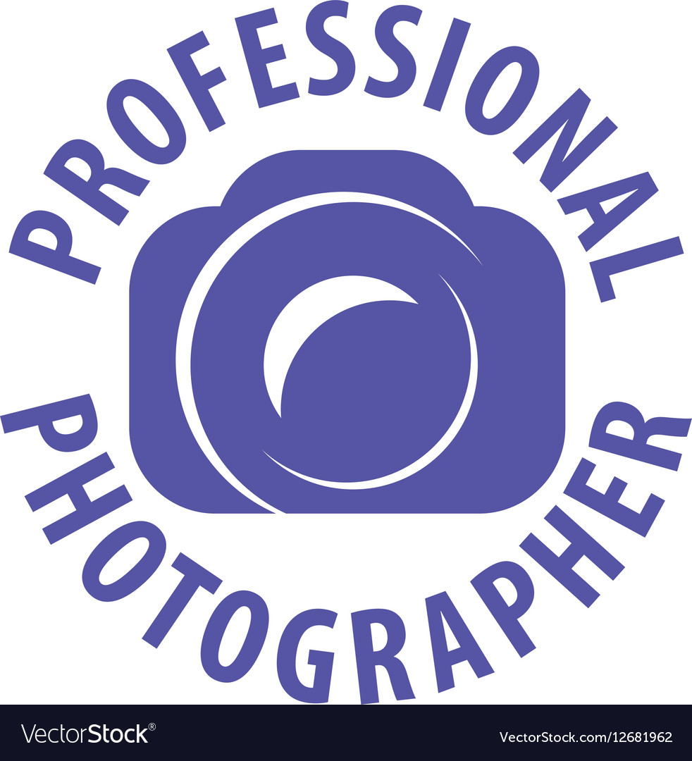 Logo camera the photographer Royalty Free Vector Image