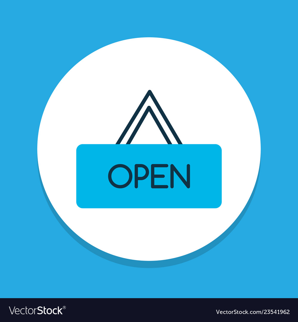 Open icon colored symbol premium quality isolated Vector Image