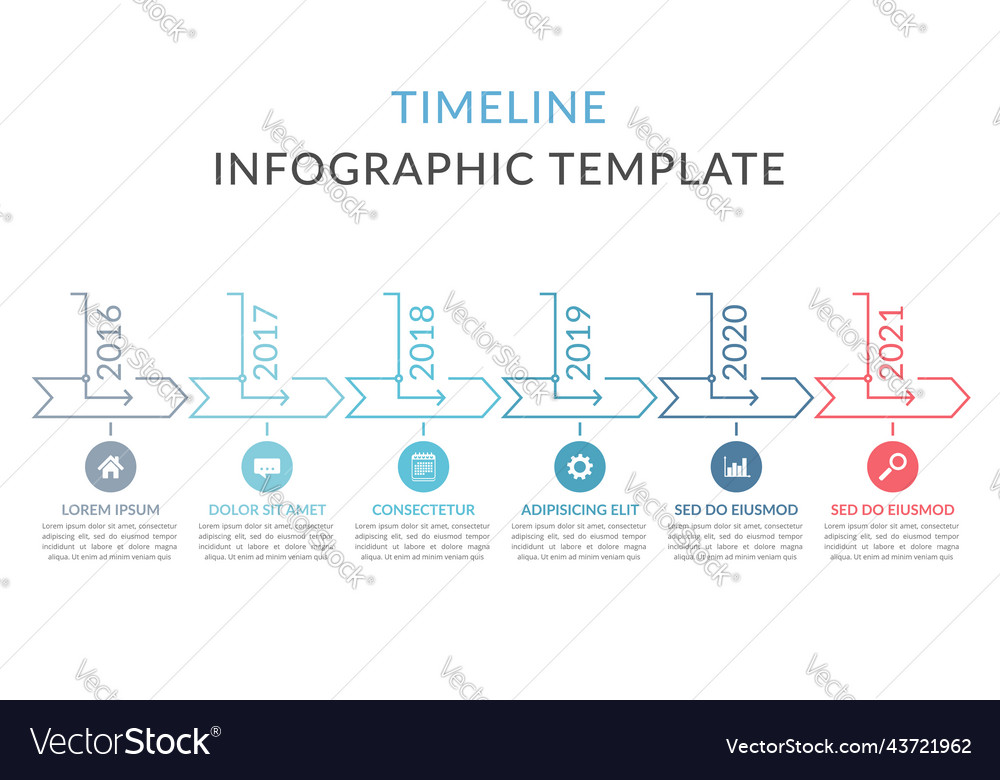 Timeline infographics Royalty Free Vector Image