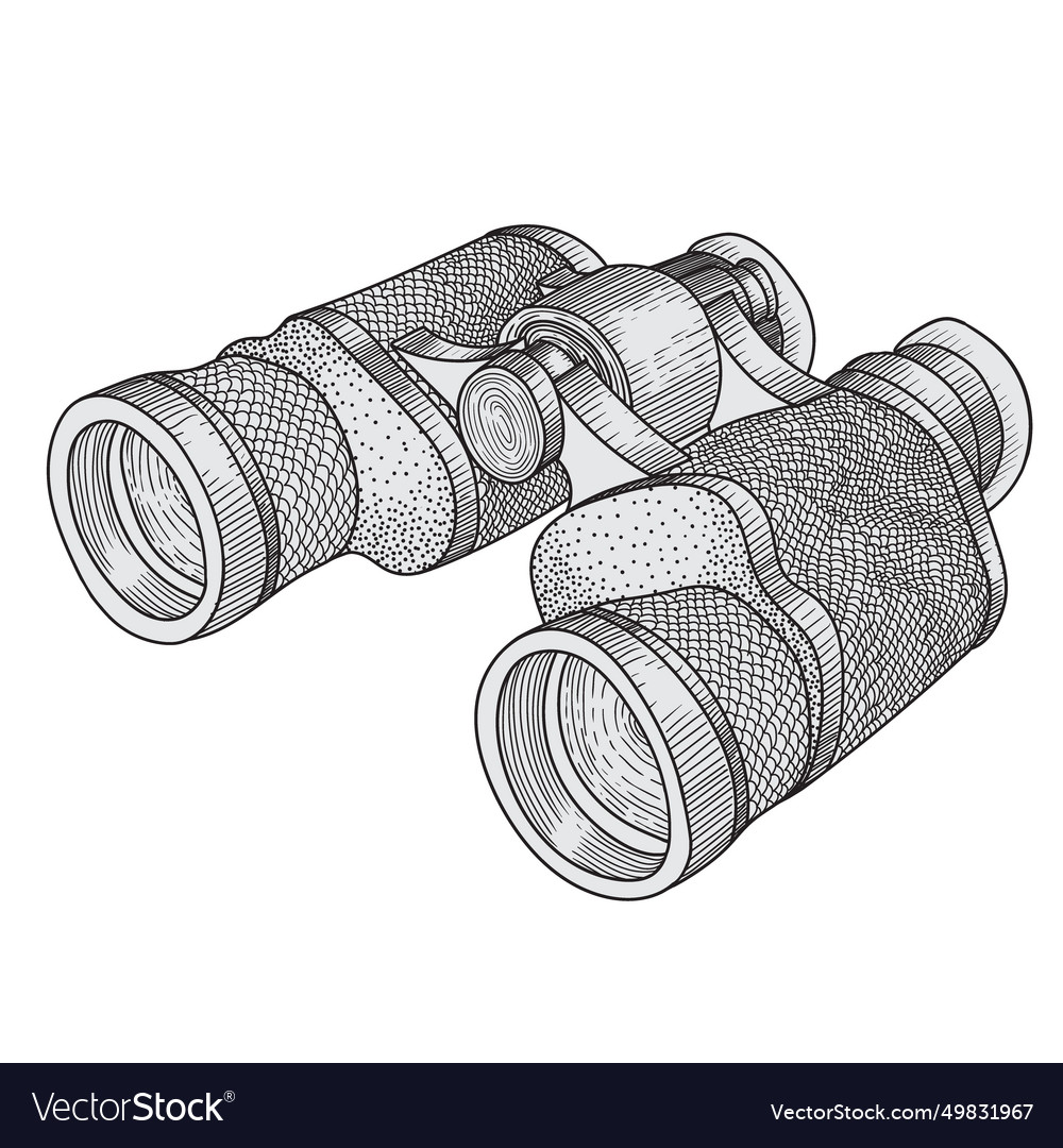 Binoculars with lenses Royalty Free Vector Image