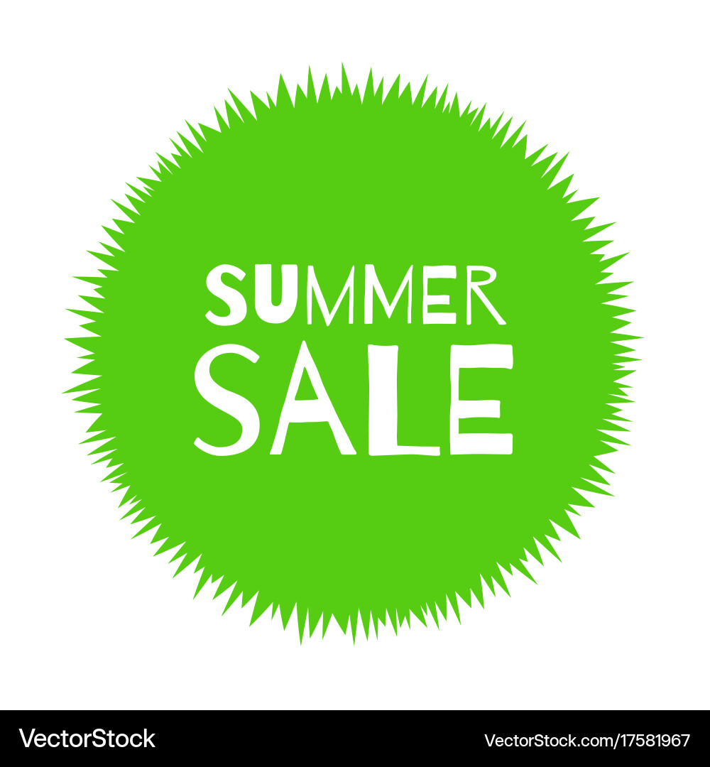 Flat Round Grass Banner Bubble Template Royalty Free Vector