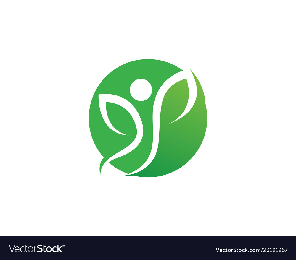 Human character logo sign design Royalty Free Vector Image