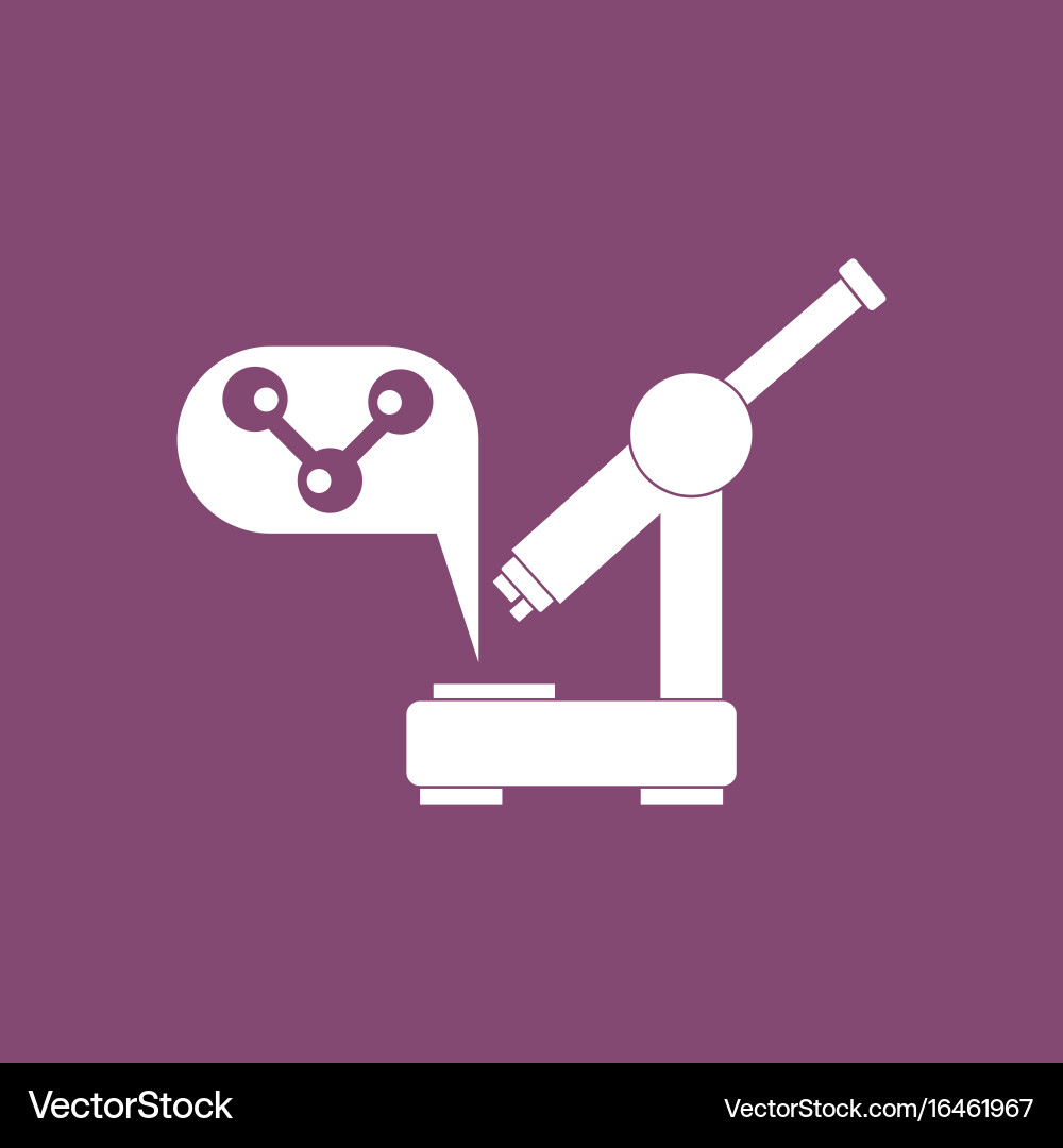Icon molecules and microscope Royalty Free Vector Image