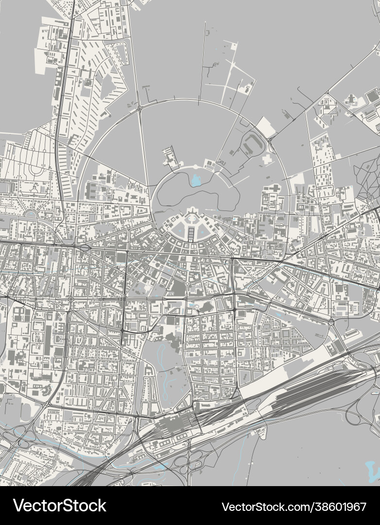 Map City Karlsruhe Germany Royalty Free Vector Image