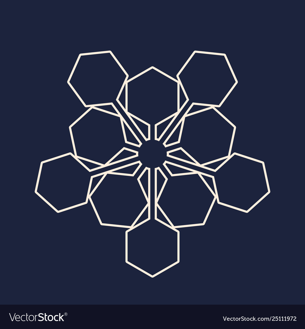 Abstract hexagon cells Royalty Free Vector Image