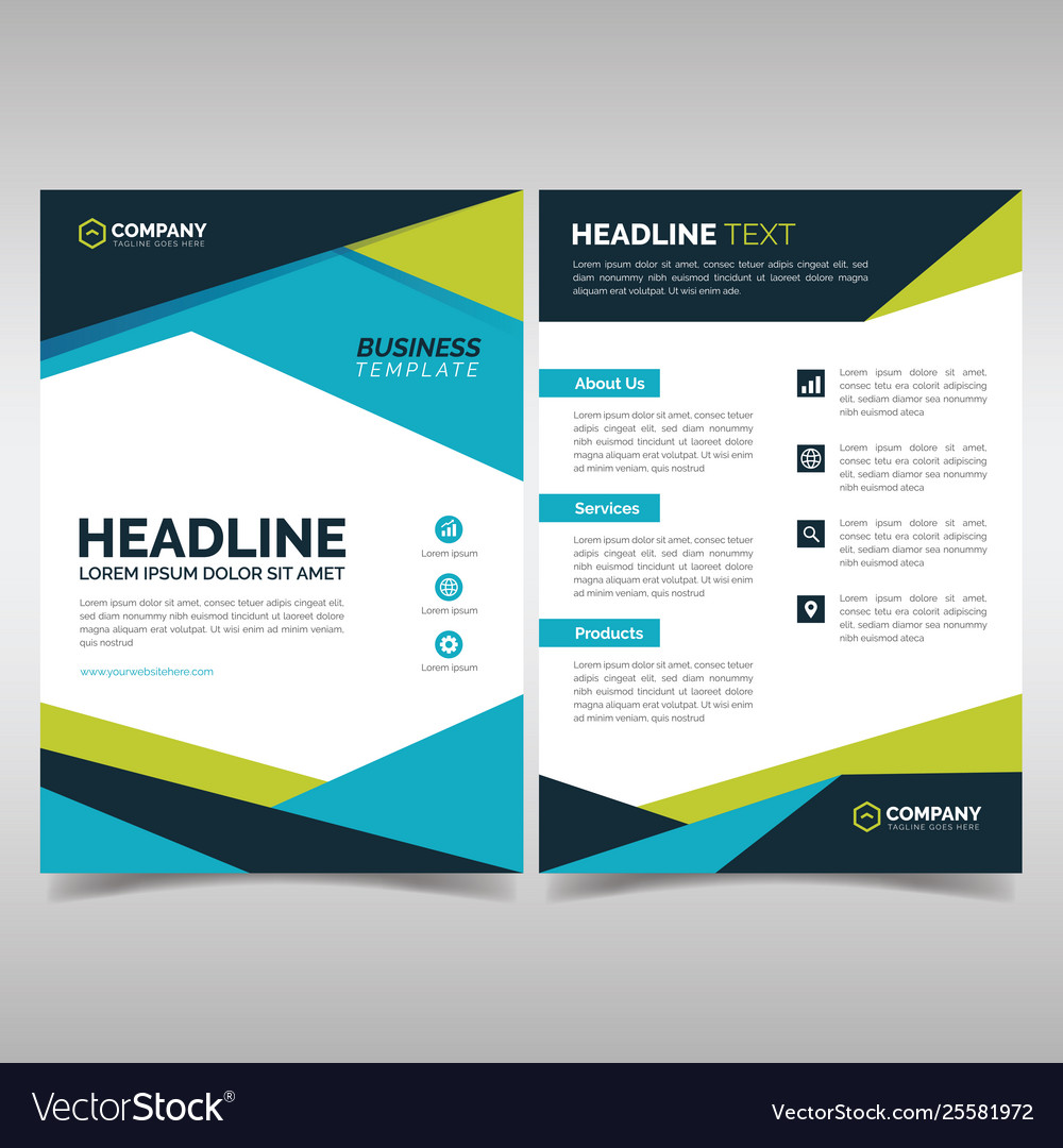 Business brochure design template Royalty Free Vector Image