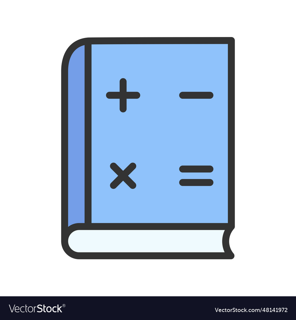 Maths Book Icon Image Royalty Free Vector Image