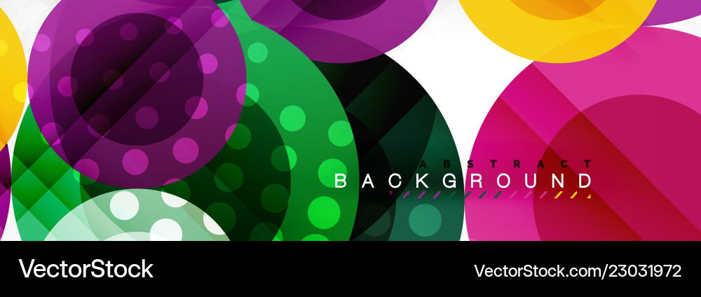 Overlapping circles design background Royalty Free Vector