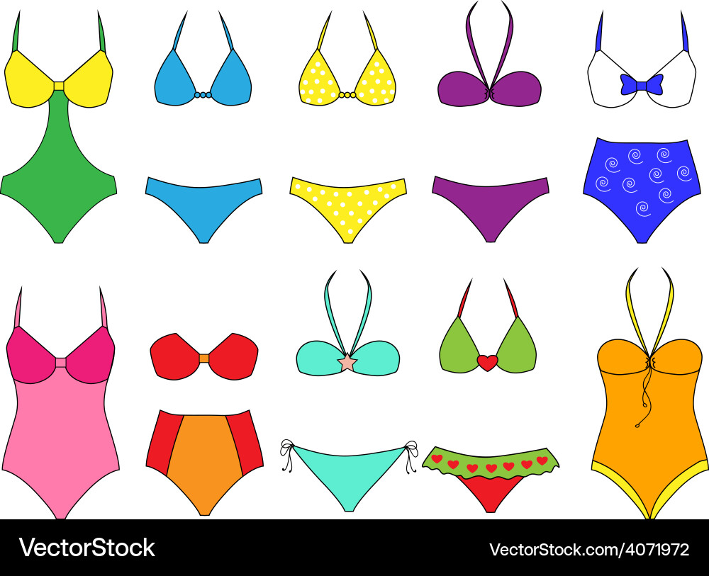 Swimsuits Royalty Free Vector Image - VectorStock