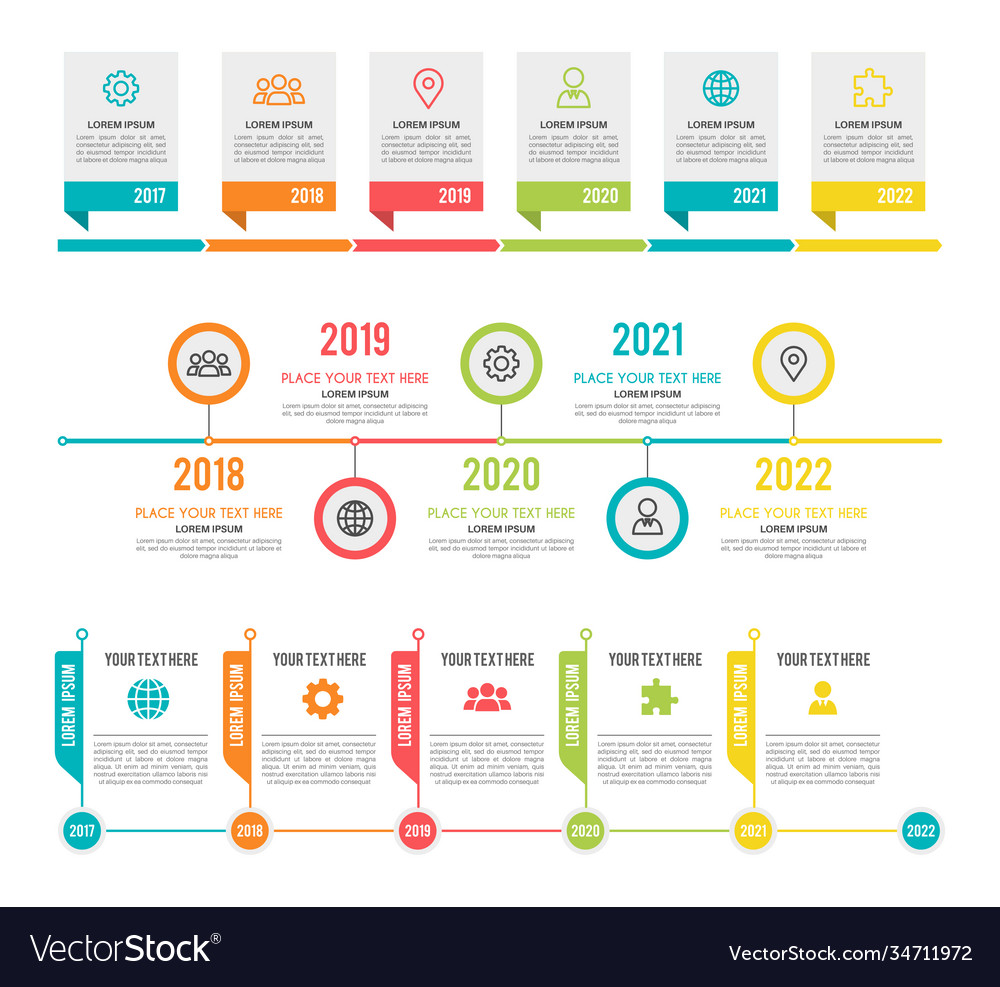 Timeline workflow or process diagram option vector image Timeline workflow or process diagram option