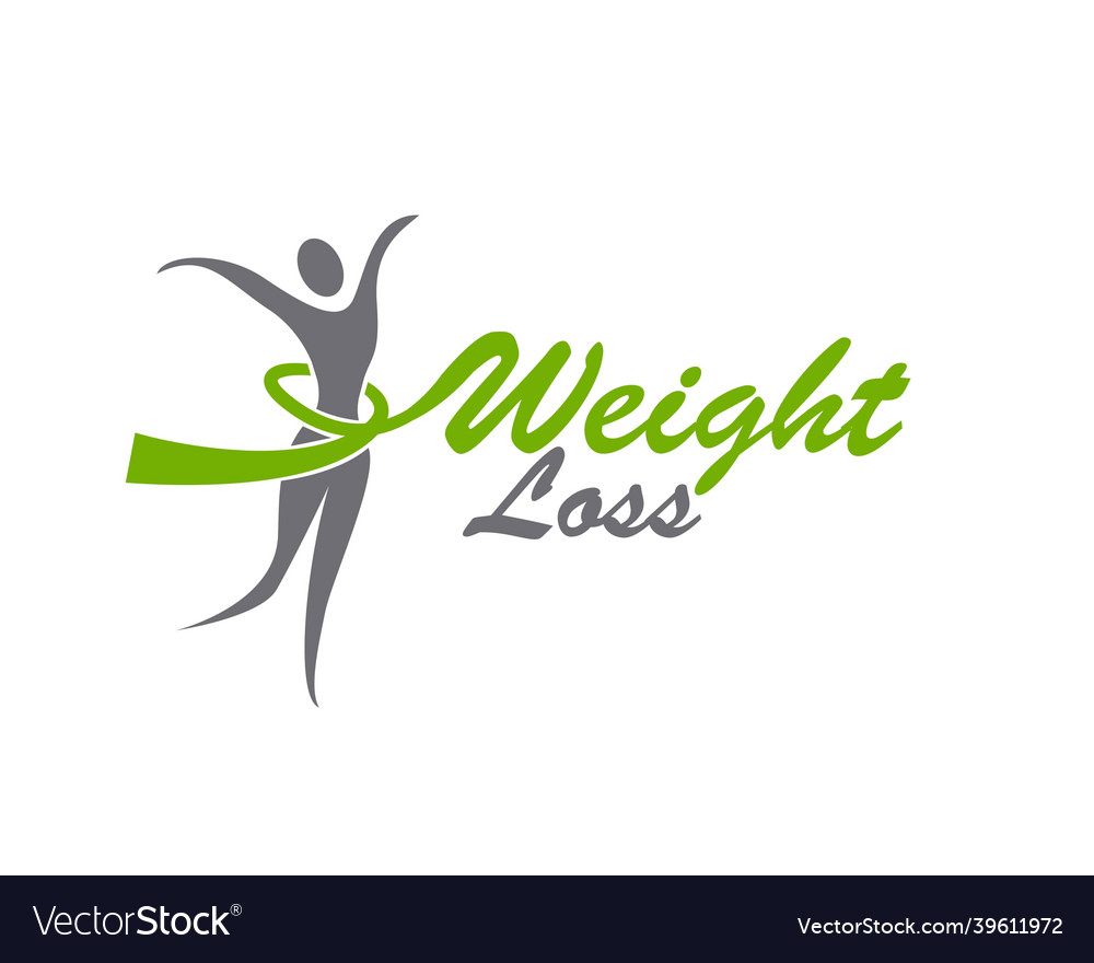 Weight loss logo designs for women diet Royalty Free Vector