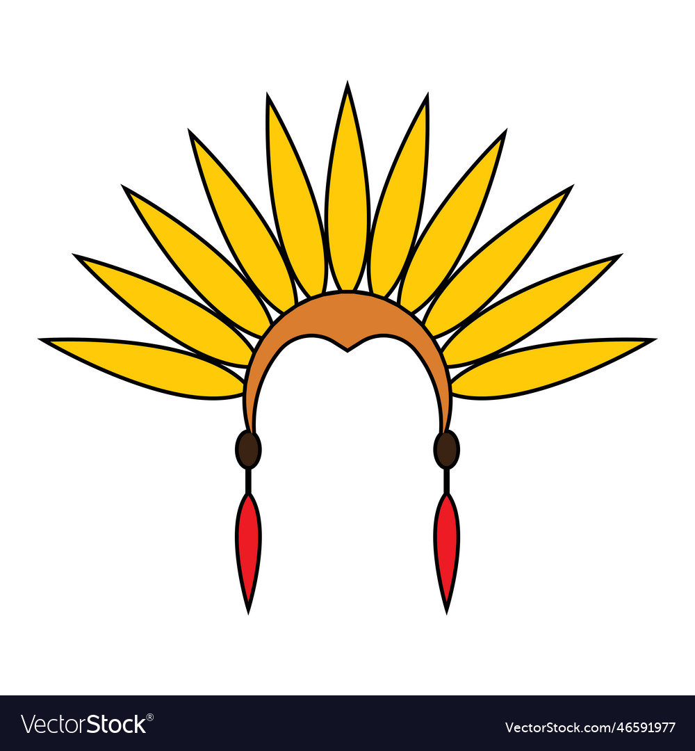 American native chief head indian logo Royalty Free Vector