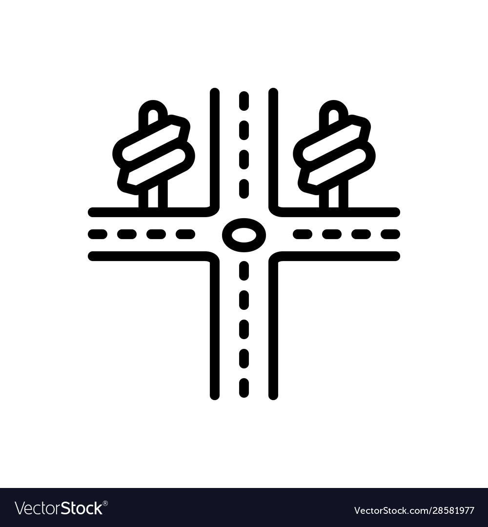 Cross road Royalty Free Vector Image - VectorStock