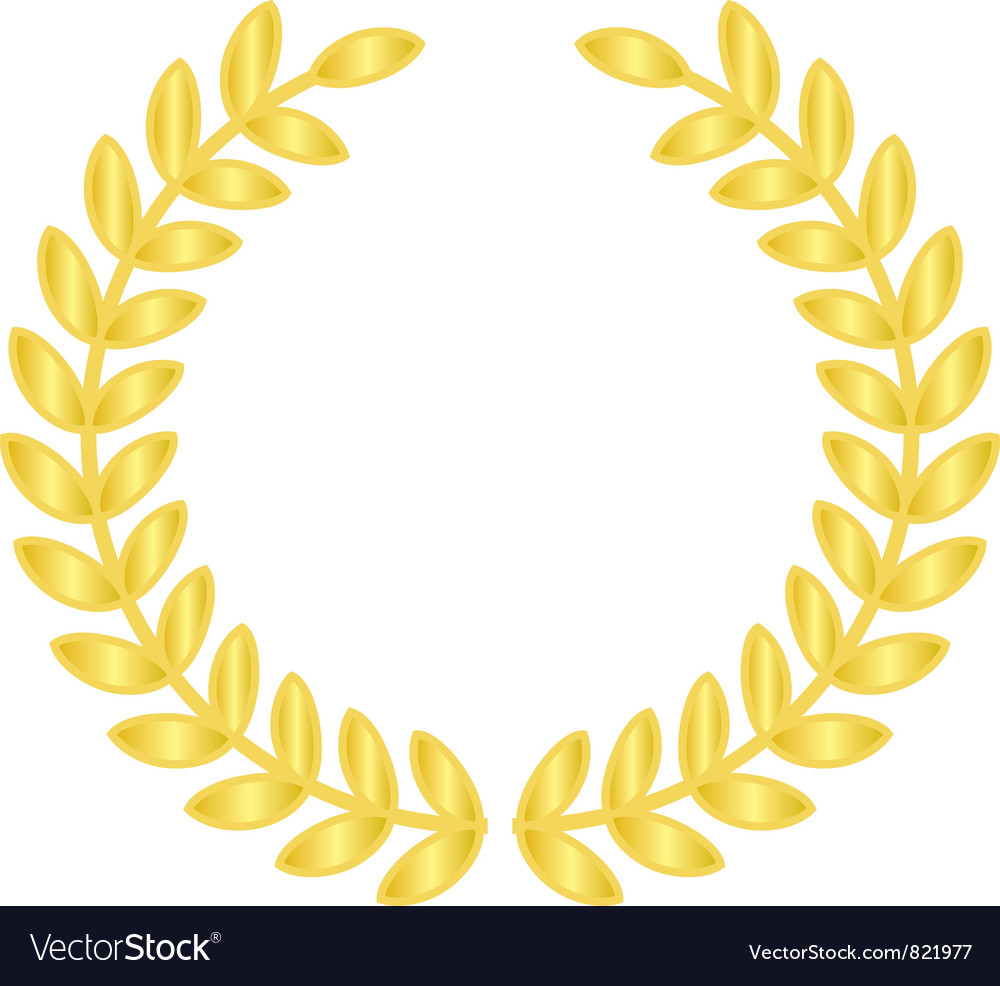 Gold laurels Royalty Free Vector Image - VectorStock
