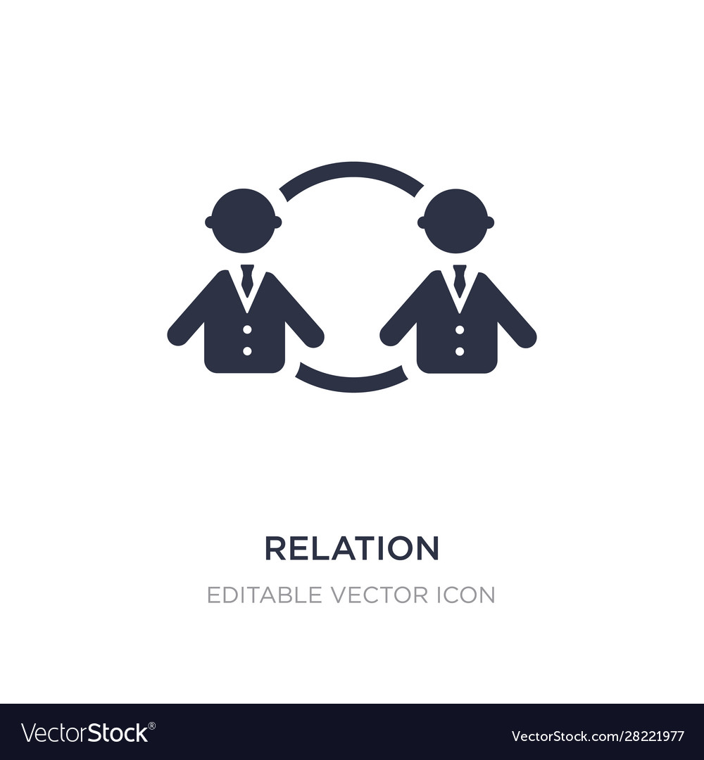 Relation icon on white background simple element Vector Image