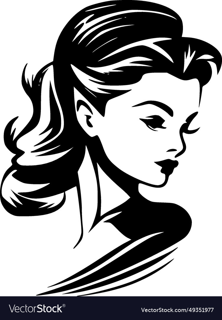 Women - black and white isolated icon Royalty Free Vector