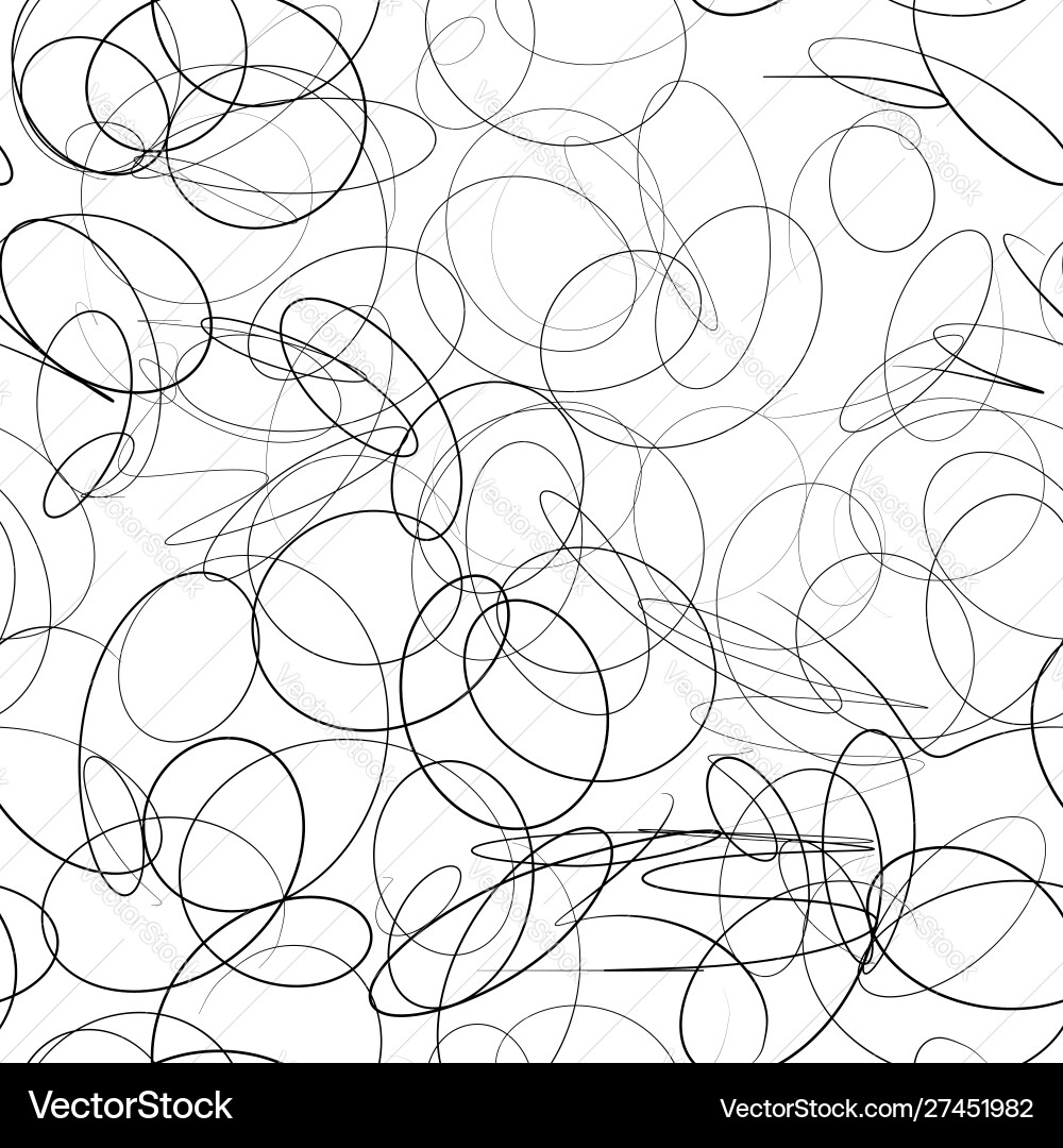 Black and white doodle seamless pattern Royalty Free Vector