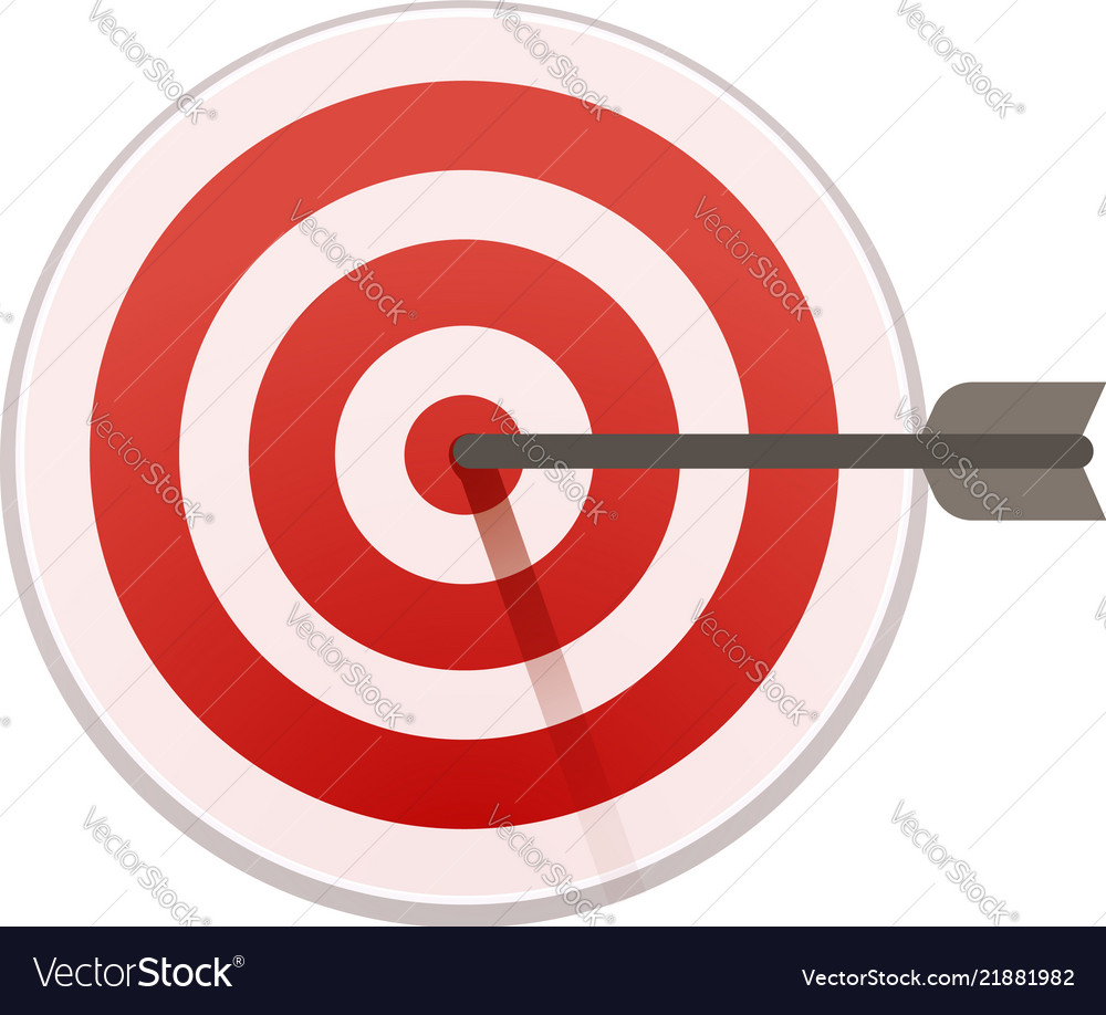 Bulls eye target icon cartoon style Royalty Free Vector