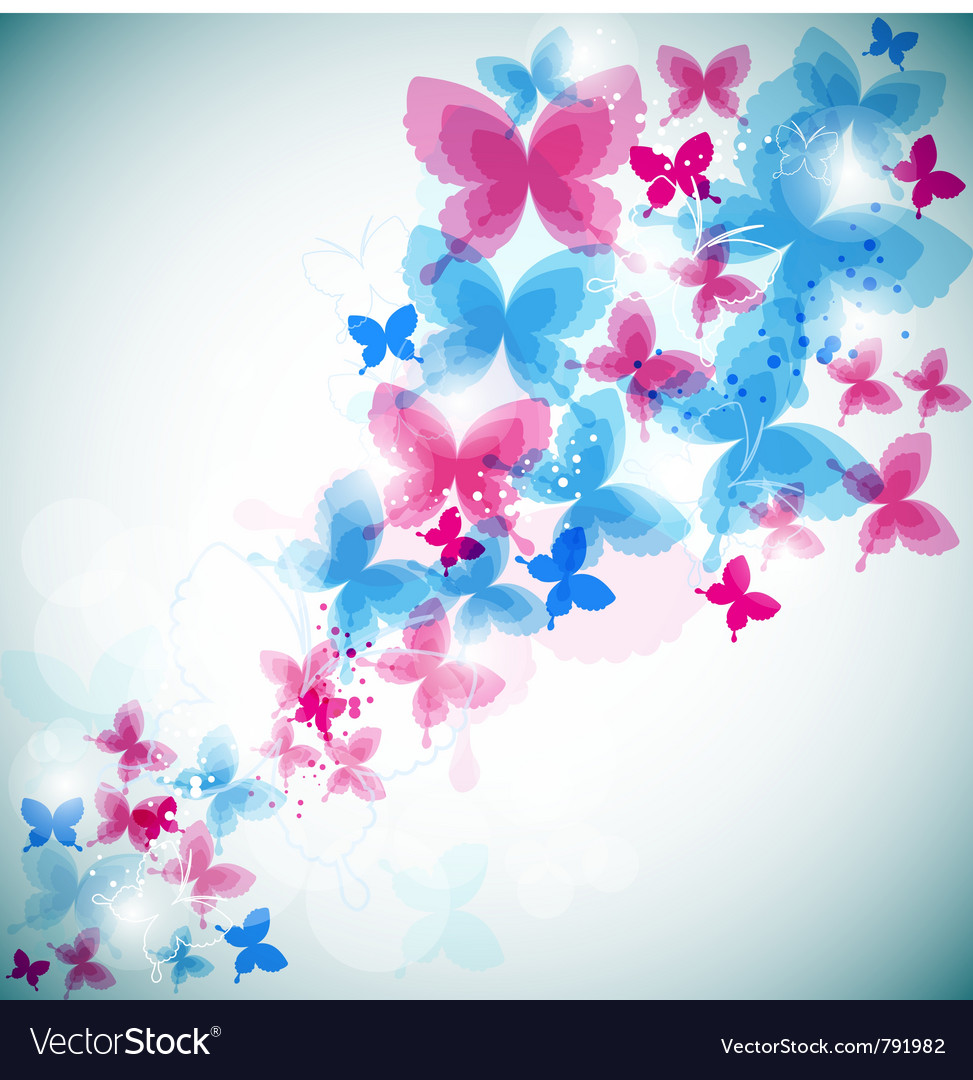 Modern butterflies background Royalty Free Vector Image