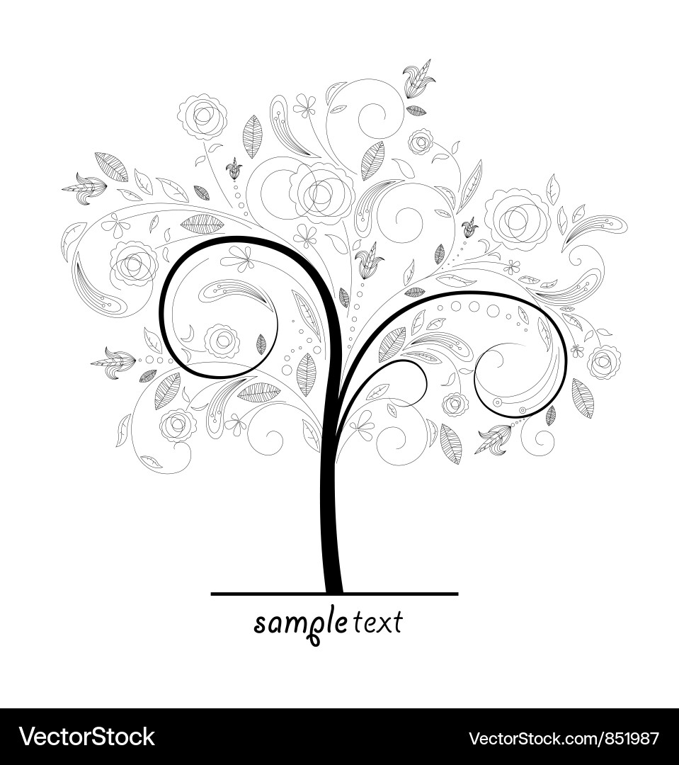 Abstract tree Royalty Free Vector Image - VectorStock