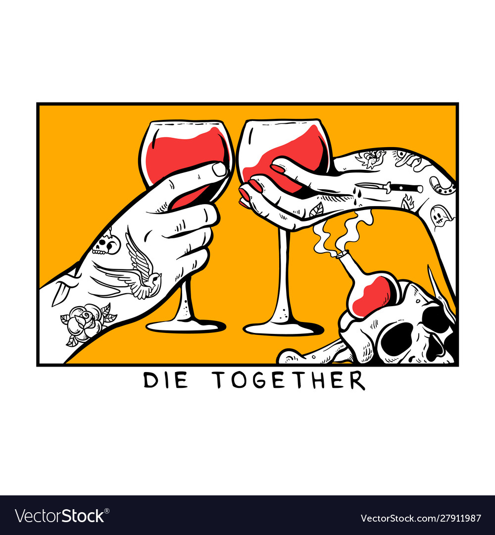Die together vector image Die together