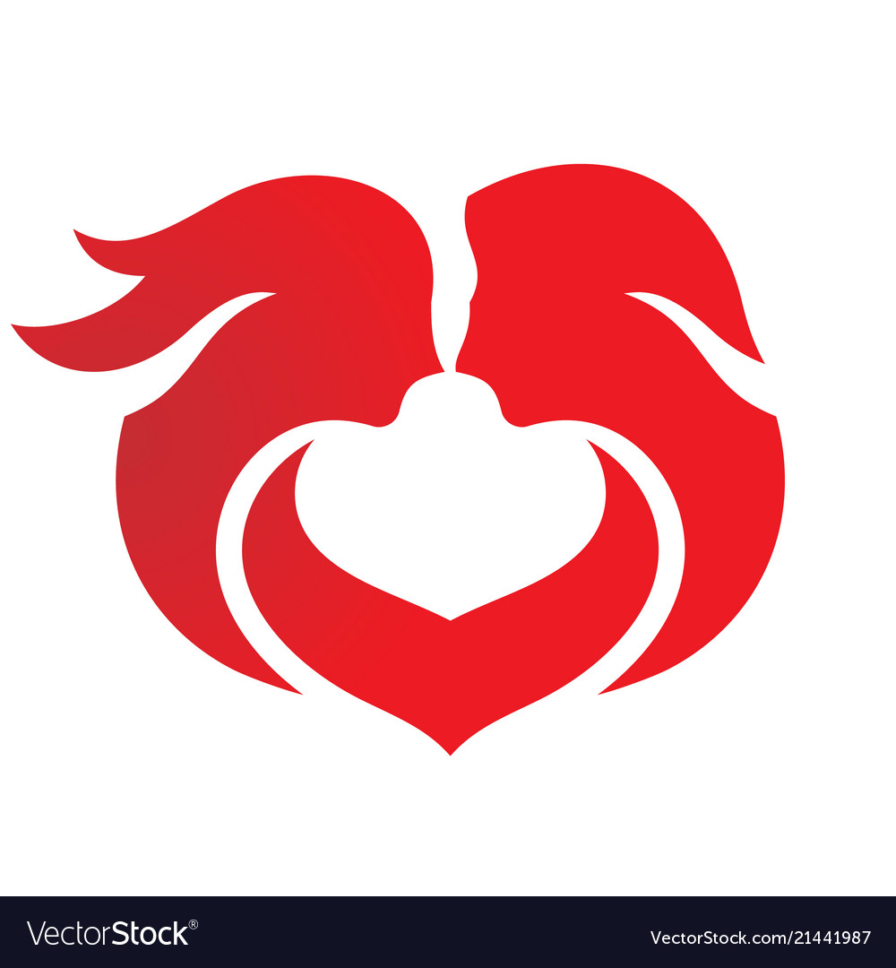 Love heads sign Royalty Free Vector Image - VectorStock