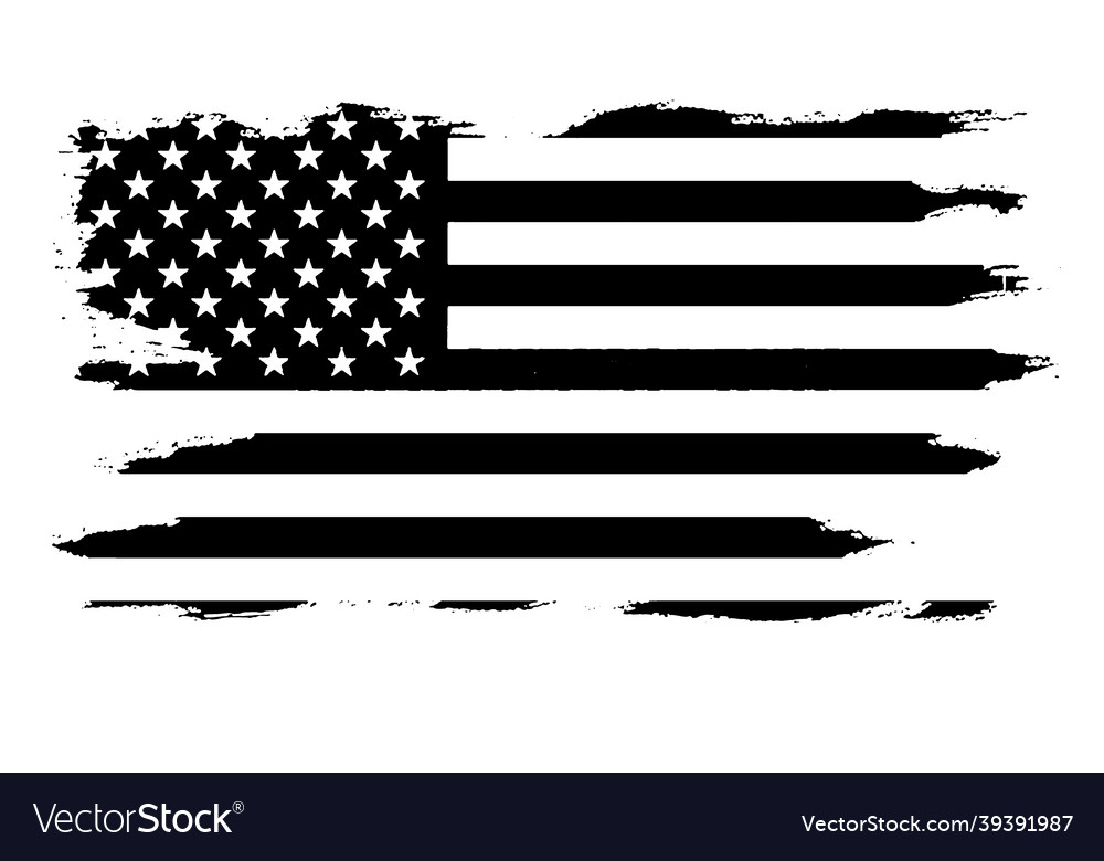 Usa flag distressed american with splash Vector Image