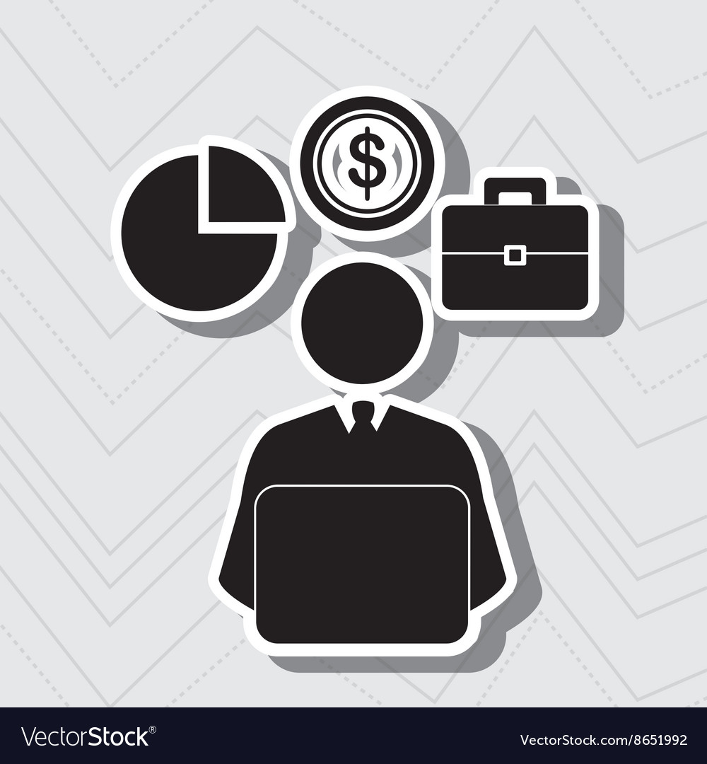 Businessman isolated design Royalty Free Vector Image