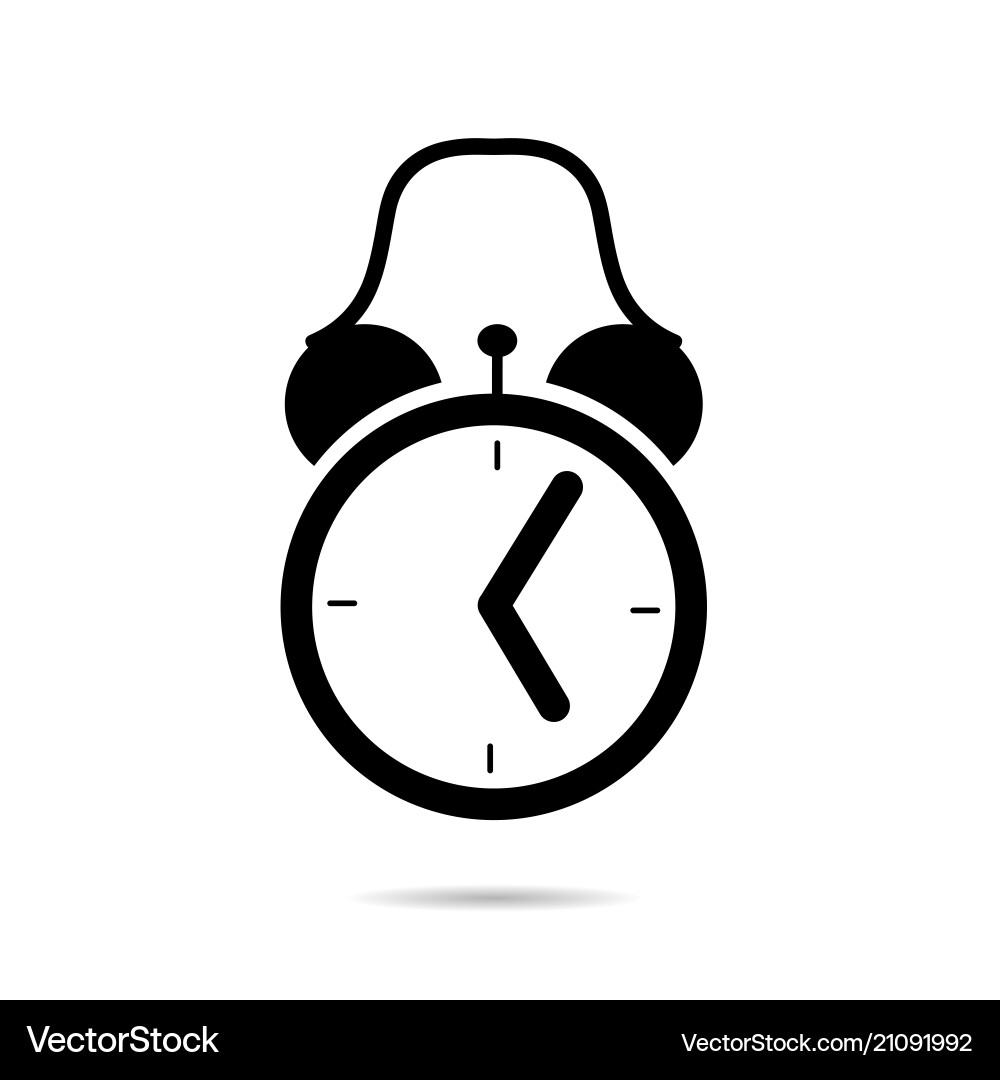 Clock ancient black Royalty Free Vector Image - VectorStock