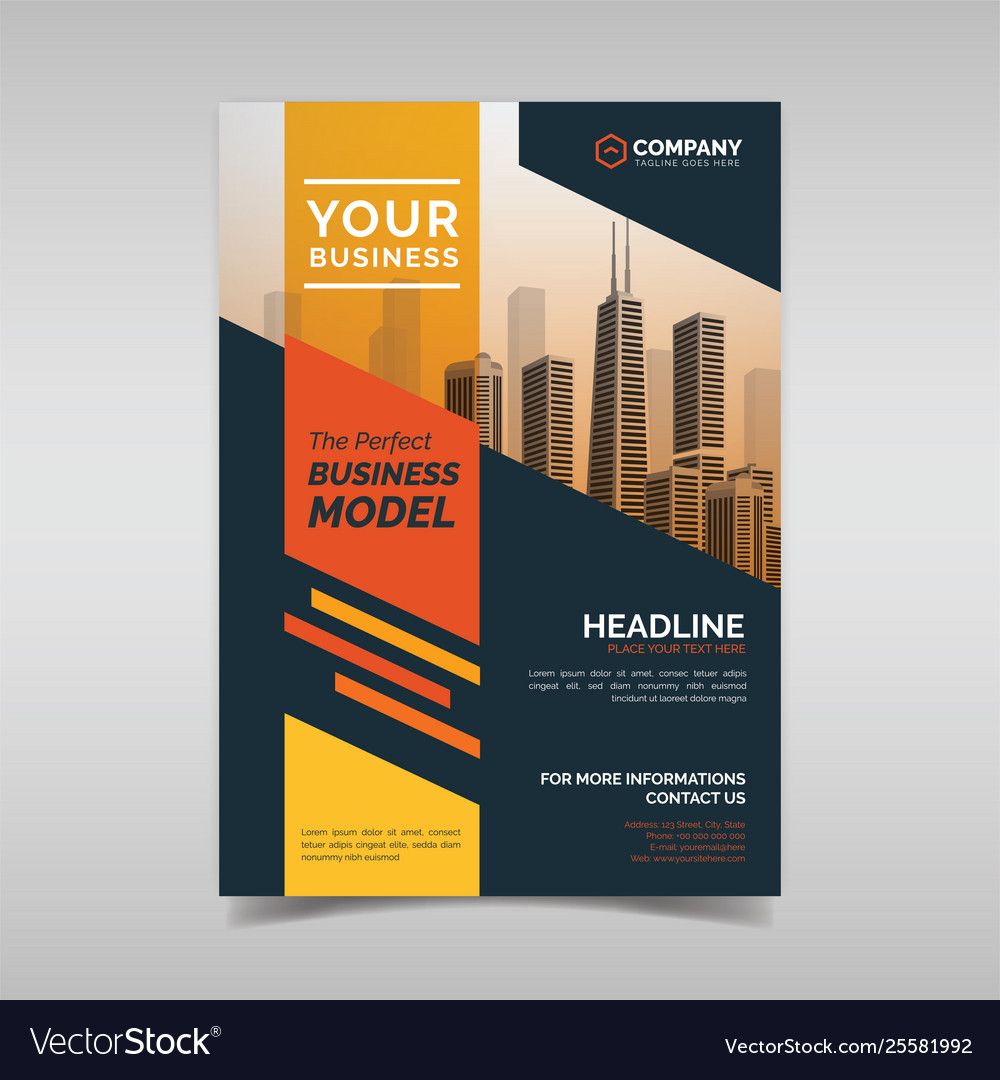 Creative Modern Corporate Flyer Template Vector Image