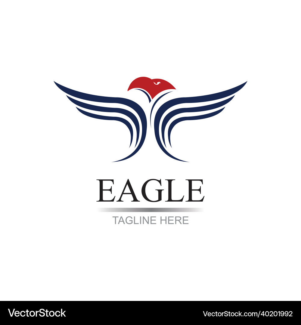 Eagle logo design template Royalty Free Vector Image