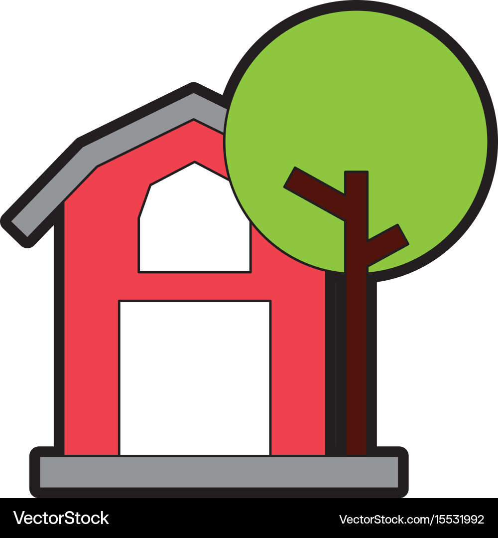 Farm stable building icon Royalty Free Vector Image