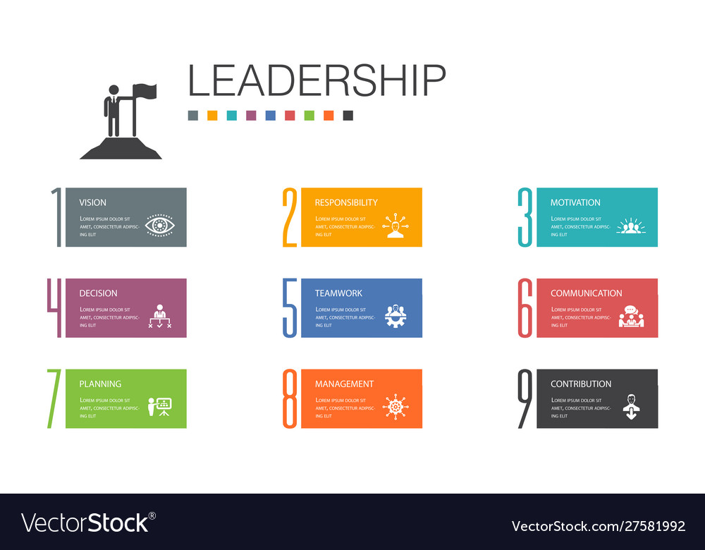 Leadership infographic 10 option line concept Vector Image
